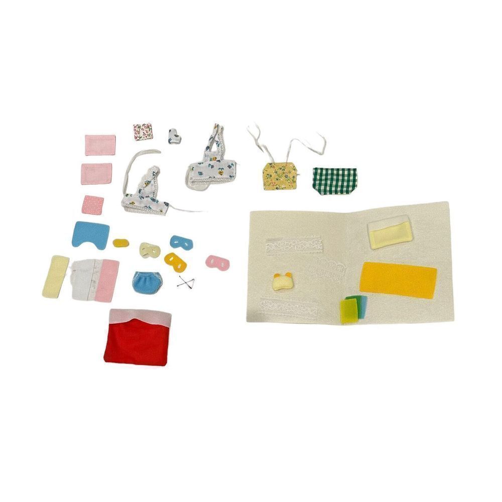 calico critters sylvanian families epoch lot Of Apron‎ Toilet Cover Towel Sponge